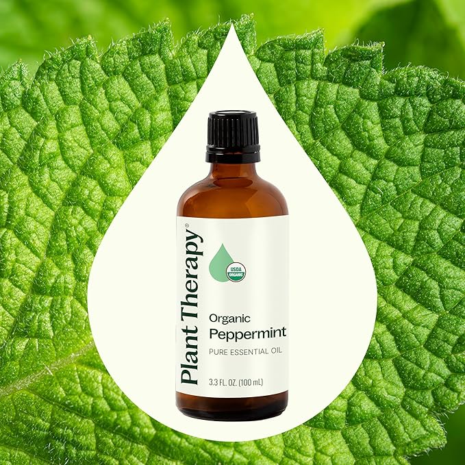 Plant Therapy Organic Peppermint Essential Oil 100% Pure, USDA Certified Organic, Undiluted