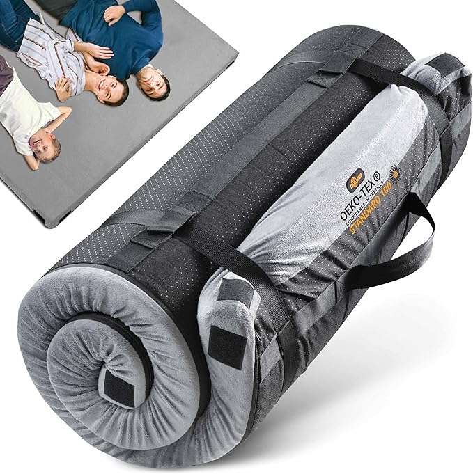 3 Inch GAIALOOP Thick Memory Foam Camping Mattress Sleeping Pad [Car/Tent/Cot] Glamping Portable