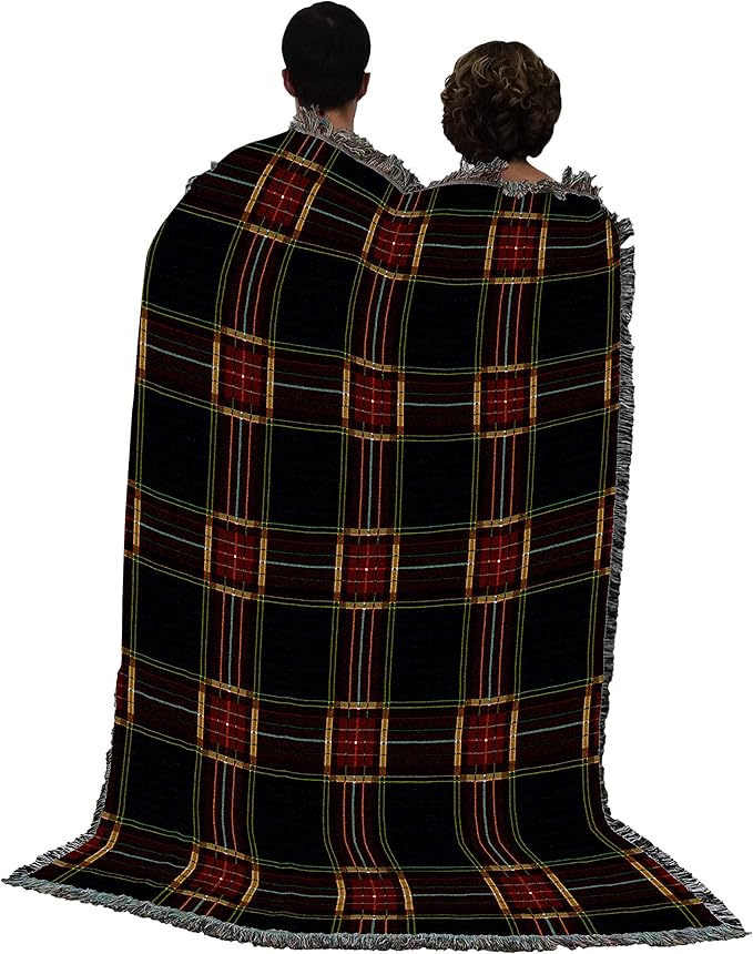 Pure Country Weavers Plaid Blanket Golf - Patterns Gift Tapestry Throw Woven from Cotton - Made in
