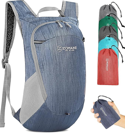 ZOMAKE Ultra Lightweight Packable Backpack 18L, Small Foldable Hiking Backpacks Water Resistant