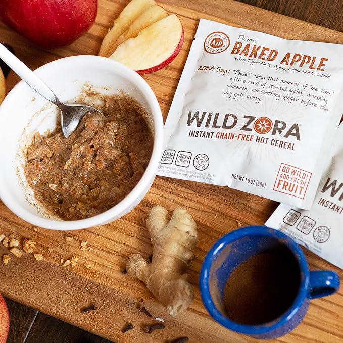 Wild Zora - Instant Grain-Free Hot Cereal - AIP Baked Apple (5-Pack)
