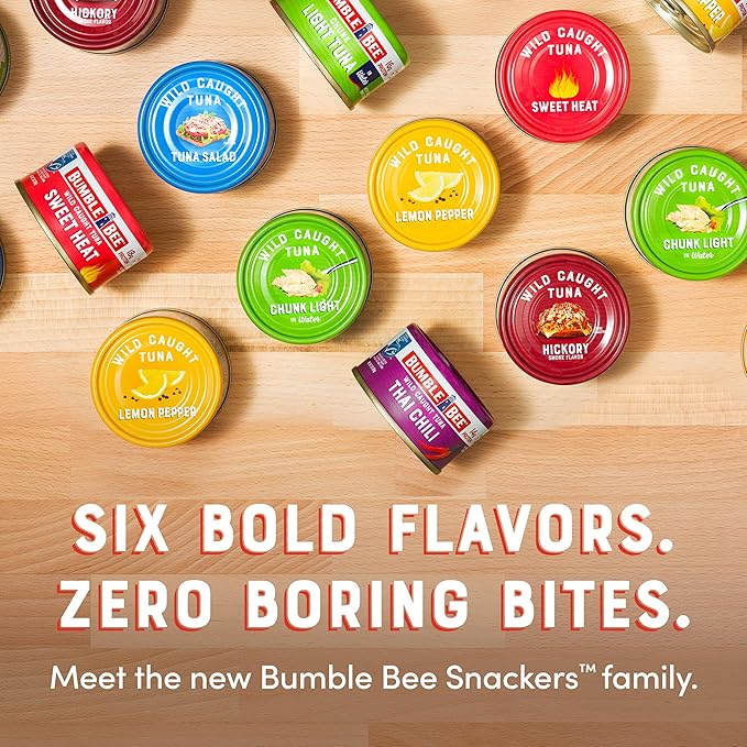 Bumble Bee Snackers - Tuna Salad, 3 oz Easy Open Can - 9g Protein per Serving - Wild Caught