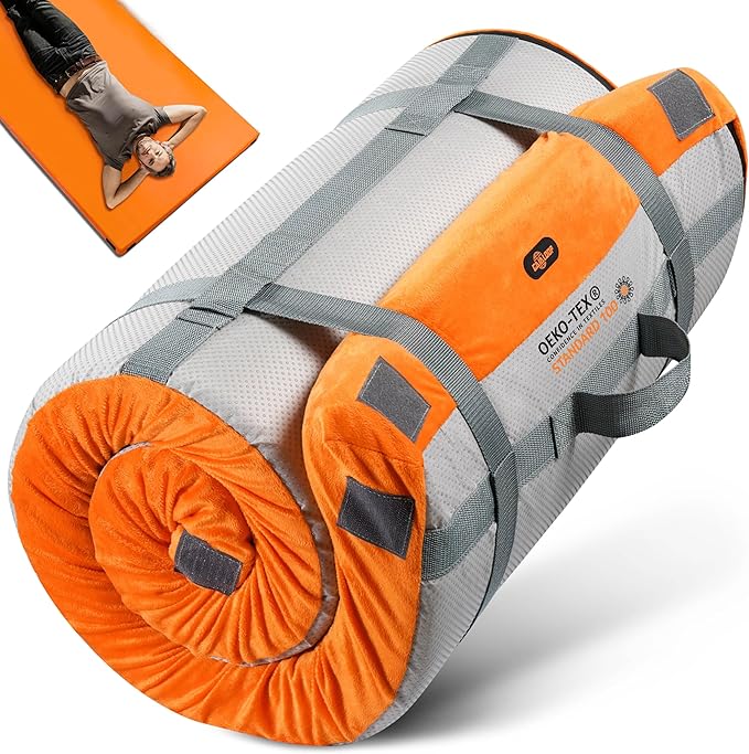 3 Inch GAIALOOP Thick Memory Foam Camping Mattress Sleeping Pad [Car/Tent/Cot] Glamping Portable