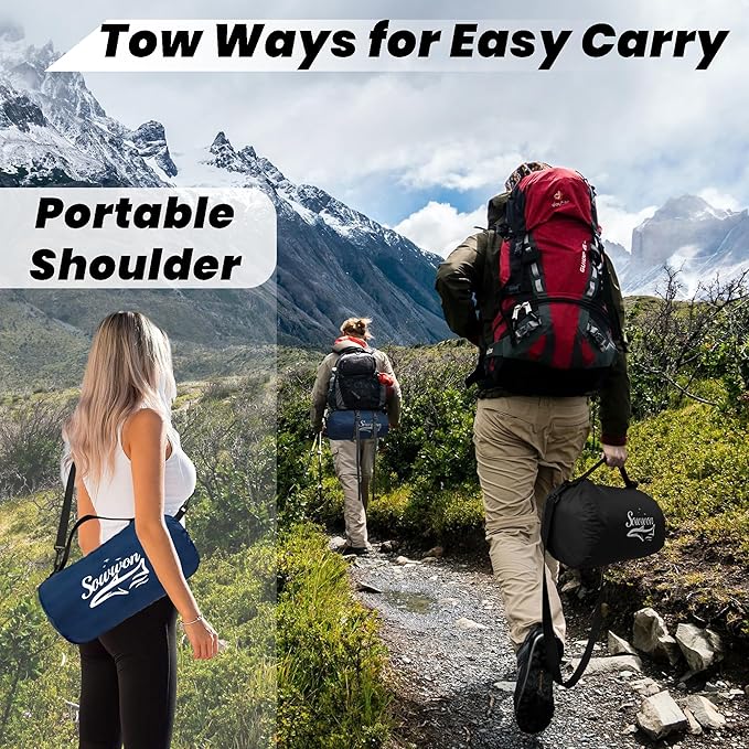 Waterproof Outdoor Blanket 82”X 55” Packable, Stadium Blankets for Camping with Sherpa Fleece