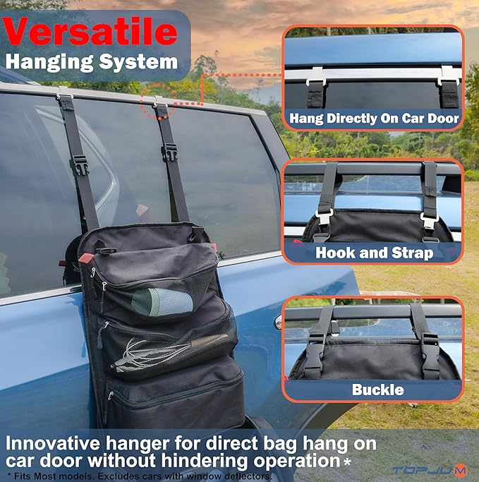 Camp Kitchen Organizer, Cooking Tools Storage Caddy Bag, Multi-Pockets, Paper Towel Holder