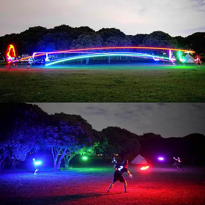 TOSY Flying Disc - 16 Million Colors RGB or 36 LEDs, Extremely Bright, Smart Modes, Camping