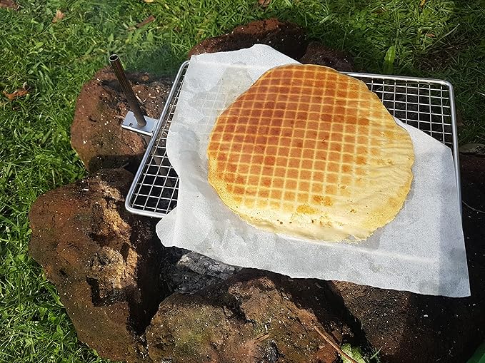Campfire Grill ??Small, Lightweight 304 Stainless Steel Cooking Grate for Camping, Hiking