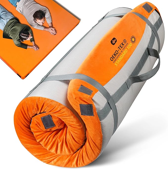 3 Inch GAIALOOP Thick Memory Foam Camping Mattress Sleeping Pad [Car/Tent/Cot] Glamping Portable