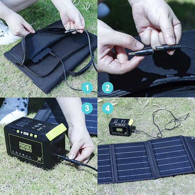 MARBERO Portable Solar Panel 30W Solar Panel Charger 23% High Efficiency Foldable Solar Panels