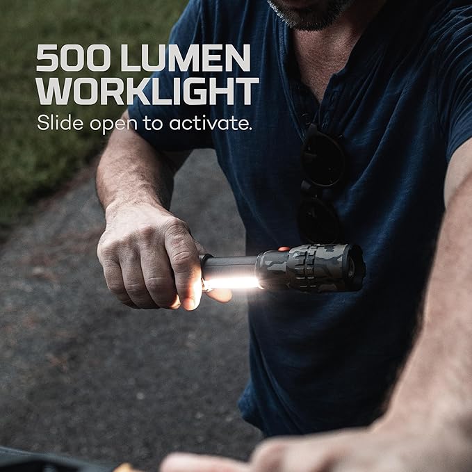 NEBO SLYDE King 2K Flashlight | 2000 Lumens, 7 Light Modes, Rechargeable COB Work Light & LED