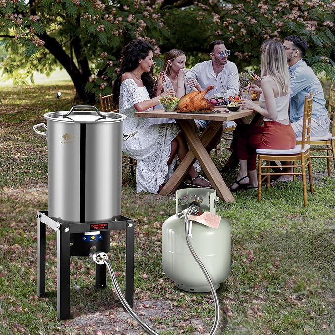 ARC 55,000BTU Propane Burner Camping Stove,Outdoor Gas Stove Burner Cooker for Cooking for Turkey