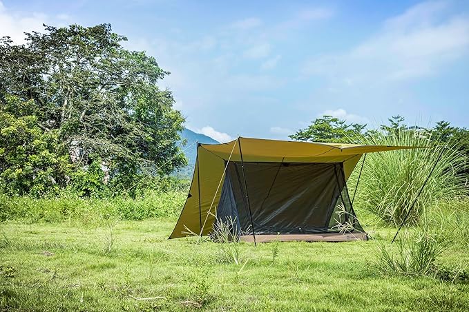 OneTigris 2 Person Mesh Tent, 3 Openings Screen Shelter with Waterproof Bathtub Floor for Outdoors