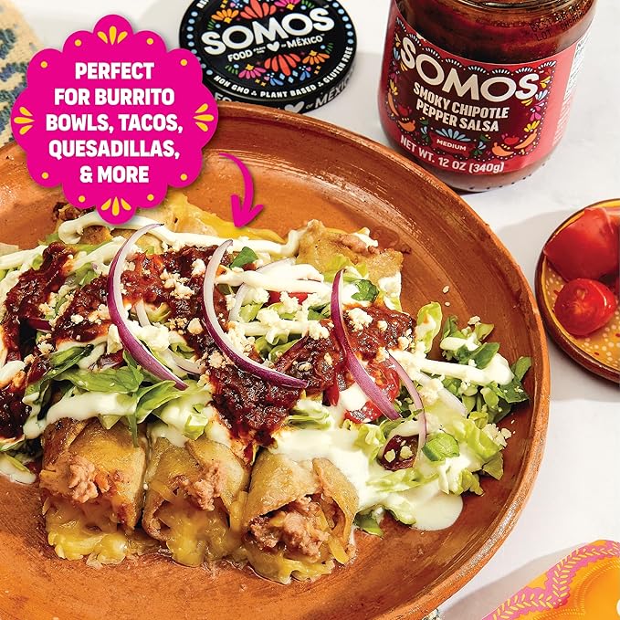 SOMOS Spicy Refried Beans - Gluten Free, Non-GMO, Vegan & Microwavable Meals Ready to Eat