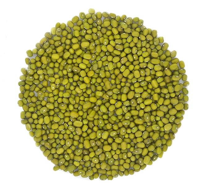 Whole dried Organic Mung Beans aka 'Green Gram' 'Maash' 'Moong' Prewashed Clean Ready to Cook non