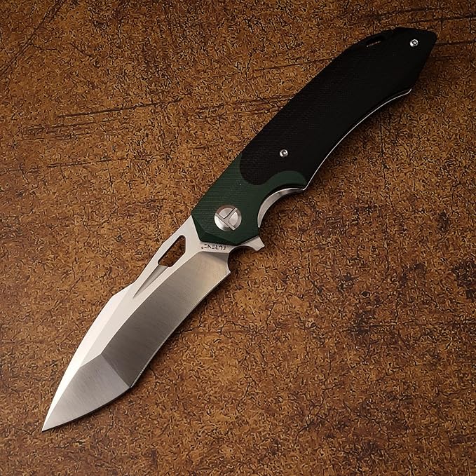 D2 Steel G10 Handle Folding Knife, Suitable for Outdoor Tactical Knife EDC, Survival, Climbing