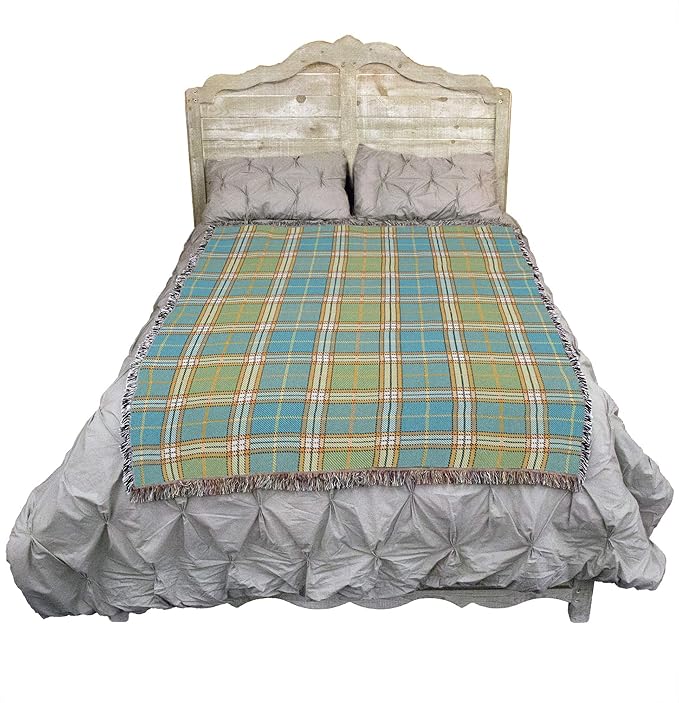 Pure Country Weavers Plaid Blanket Freshwater - Patterns Gift Tapestry Throw Woven from Cotton