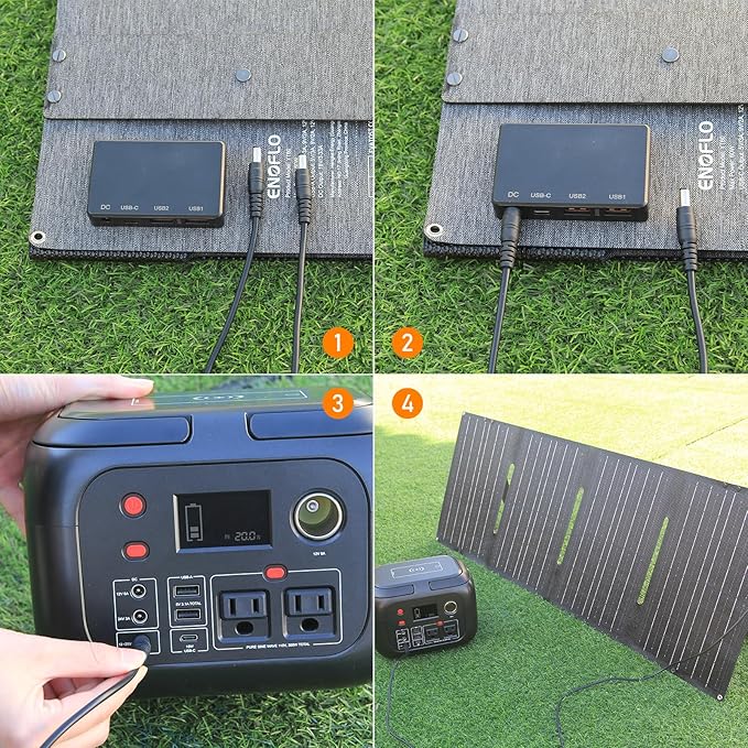 60W YT60 Solar Panel Charger Solar Battery High Efficiency Camping Waterproof IP68 Solar Panel with