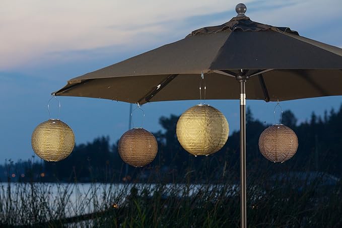 Allsop Soji Stella Market - 12" Handmade LED Outdoor Solar Lantern - Bronze
