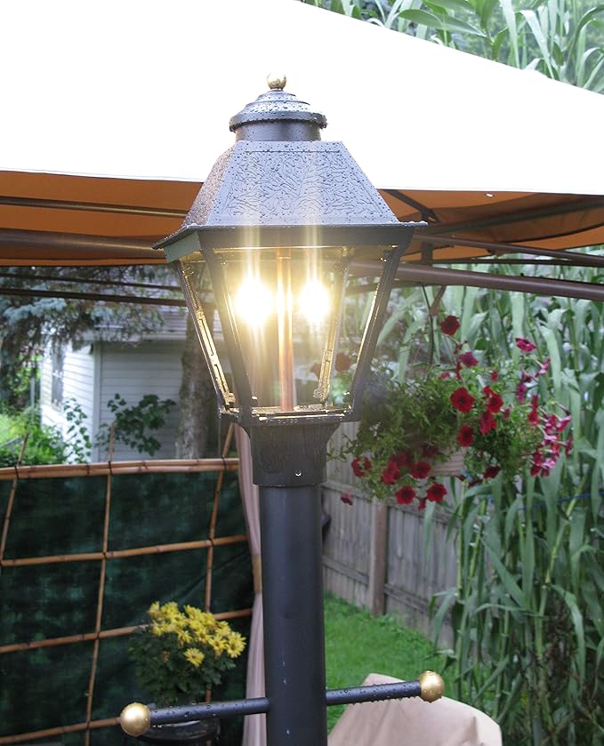 Post Lantern Gas Lamp Conversion Kit | Convert A Gas Light to Dusk-to-Dawn LED Bulbs