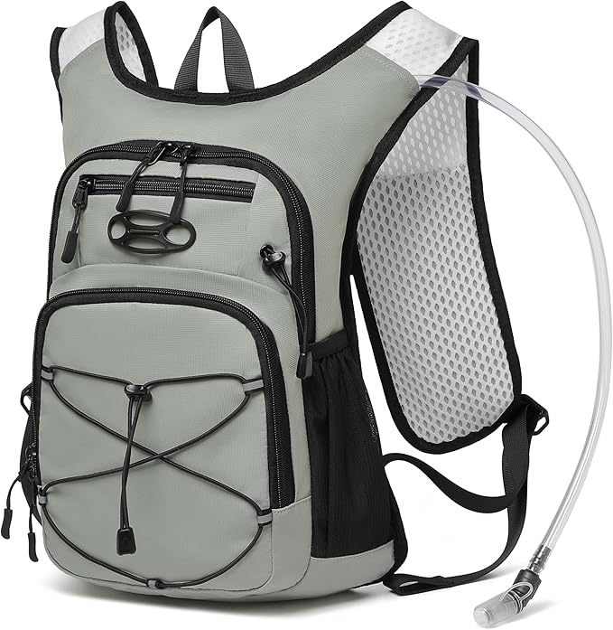 Wotony Lightweight Hydration Backpack with 2LOR 3LWater Bladder for Cycling Hiking Rave - Water