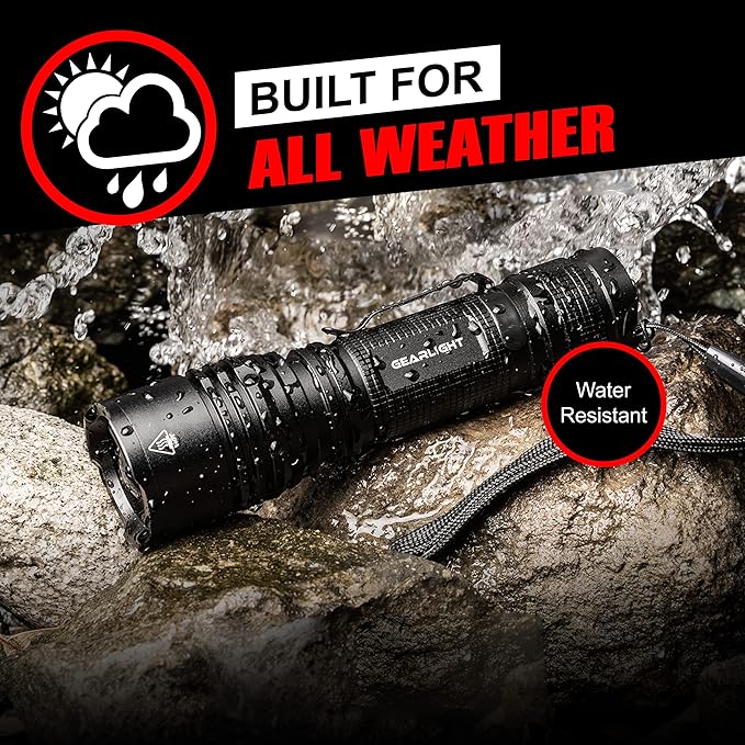 GearLight LED Tactical Flashlights High Lumens - Mini Flashlights for EDC Carry - Compact Powerful