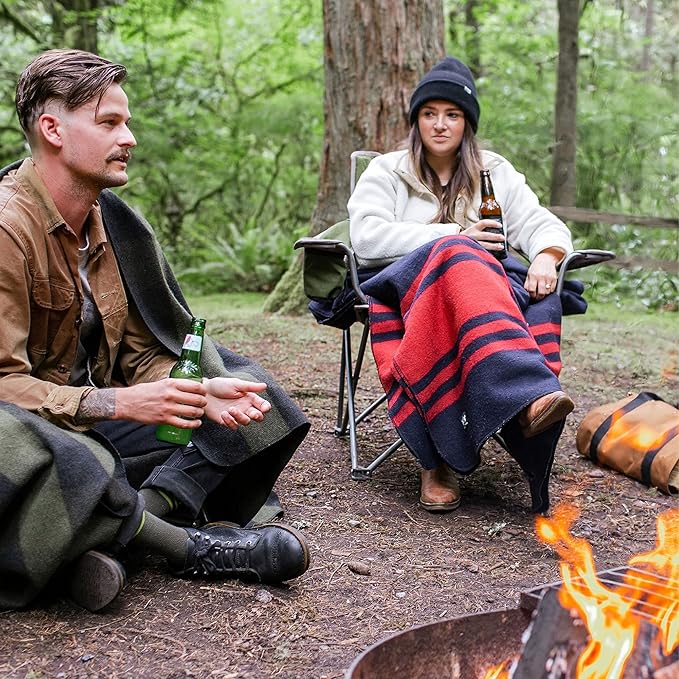 Arcturus Rainier Wool Blanket - 4.5lbs Warm, Heavy, Washable, Large | Great for Camping, Outdoors