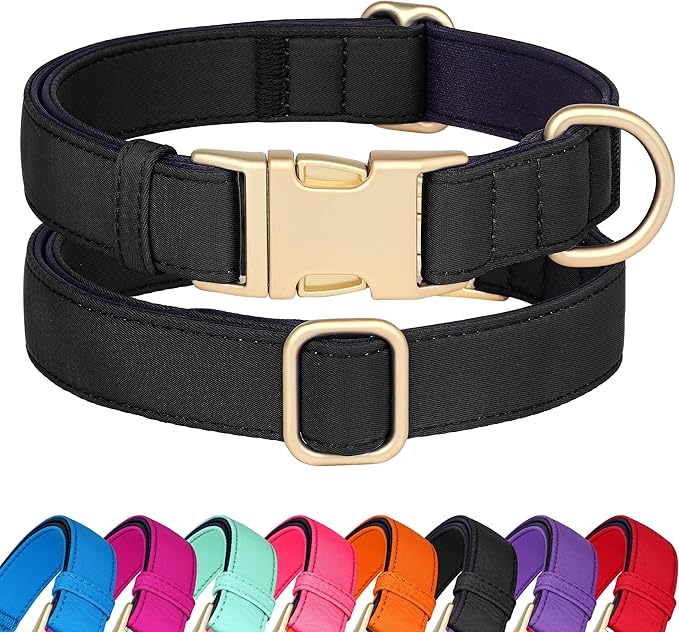 Didog Soft Padded Dog Collar for Large Dogs, Colorful and Durable Pet Collar with Quick Release