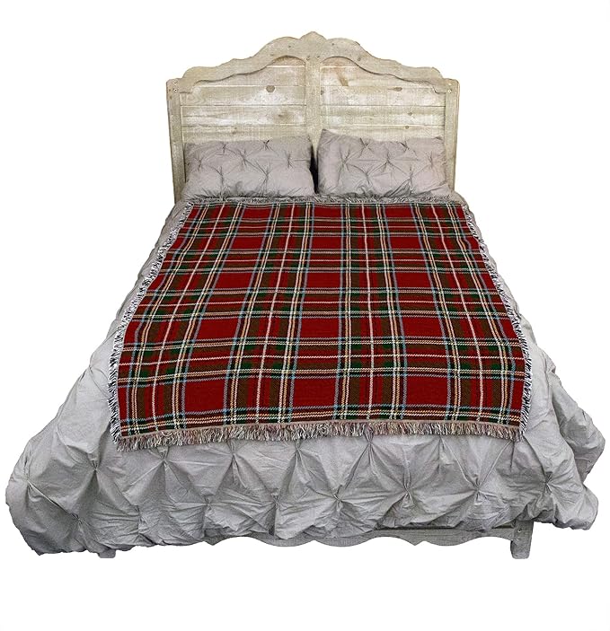 Pure Country Weavers Plaid Blanket Stewart Royal Tartan - Patterns Gift Tapestry Throw Woven from