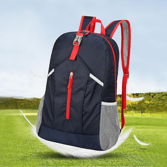 25L Foldable Hiking Backpack Lightweight Packable Basic-Daypack Collapsible Bag Water-Resistant
