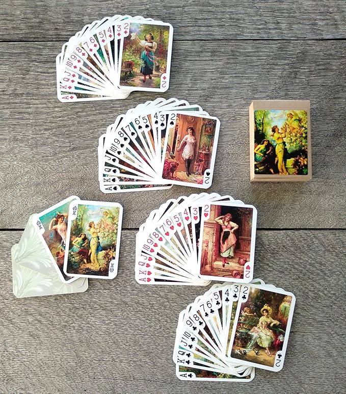 HANS ZATZKA Playing Cards (Poker Deck 54 Cards All Different) Vintage Retro Museum Painting Fantasy