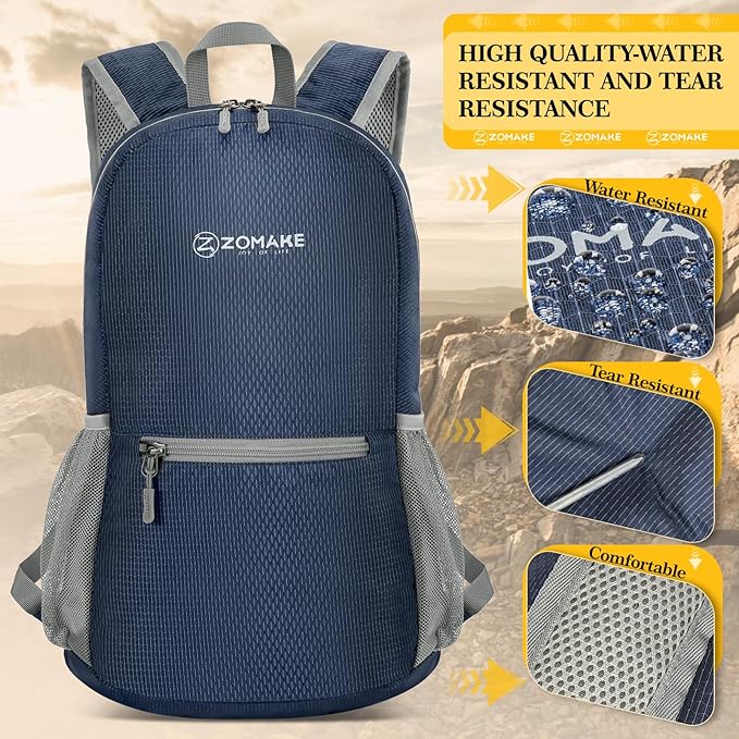 ZOMAKE Ultra Lightweight Hiking Backpack 20L - Packable Small Backpacks Water Resistant Daypack for