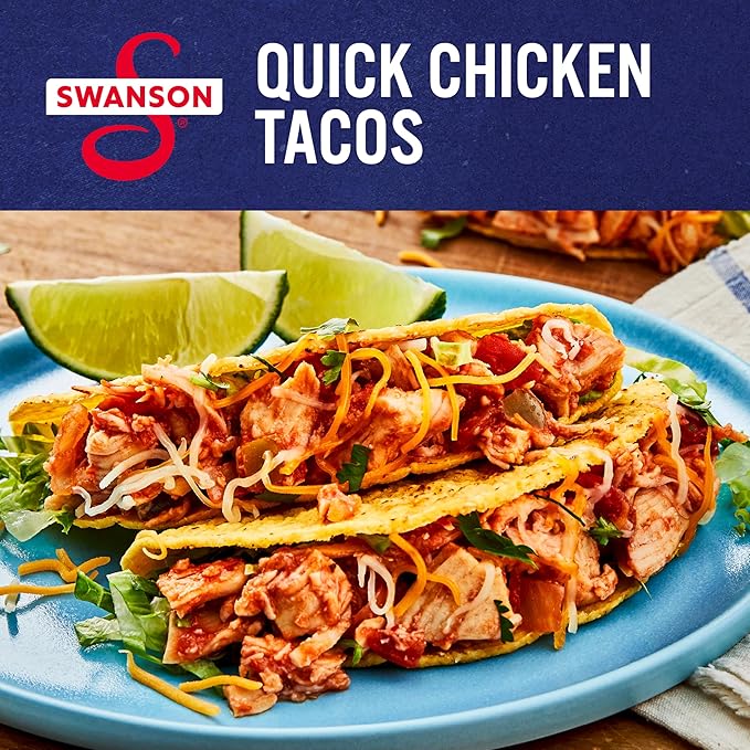 Swanson White Premium Chunk Chicken Breast with Rib Meat in Water, 4.5 oz. (Pack of 4)