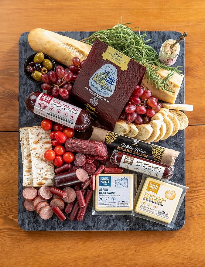 Farmers Market, Gluten Free, Keto, Paleo, Low Sodium, Zero Sugar, Summer Sausage Gift Set, 2-Pack