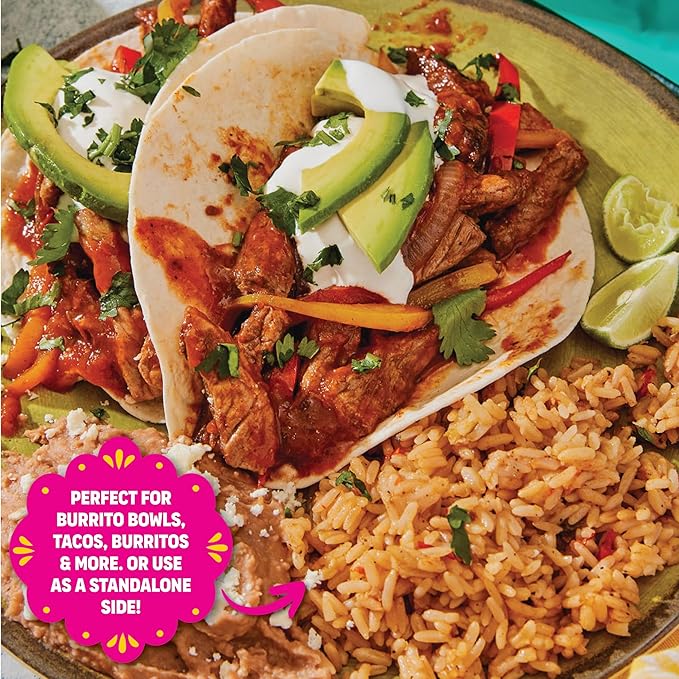 SOMOS Fajita White Rice - Gluten Free, Vegan, Non-GMO & Microwavable - Authentic Mexican Flavor