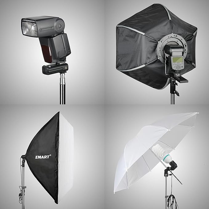 EMART 8.5 Ft Light Stand for Photography, 2 Pack Portable Photo Video Lighting Tripod for