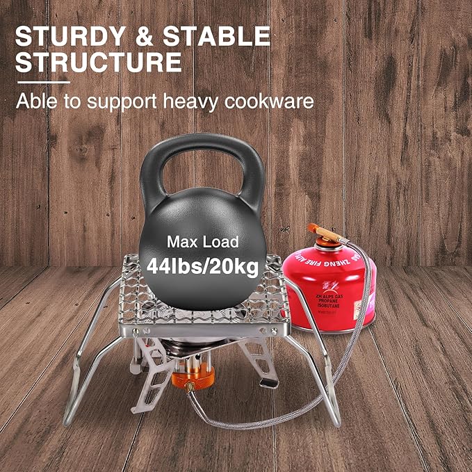 REDCAMP 6" Small Folding Campfire Grill, 304 Stainless Steel Firepit Grill Grate, Heavy Duty