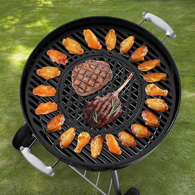 Skyflame Charkettle 2-in-1 Cast Iron 21.5 Inch Grill Grate Replacement Gourmet BBQ System