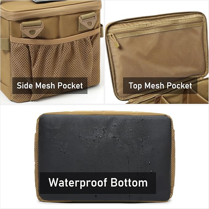 Tactical Camping Storage Bag 18L Tactical Utility Tote Bag Camping Cookware Organizer Trunk