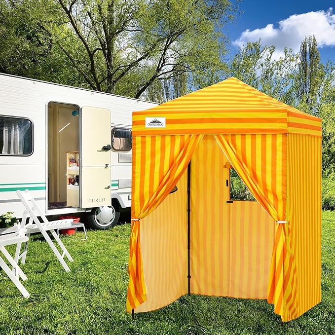 EAGLE PEAK Flex Ultra Compact 5x5 Pop-up Canopy, Sun Shelter, Changing Room, Portable Privacy Tent