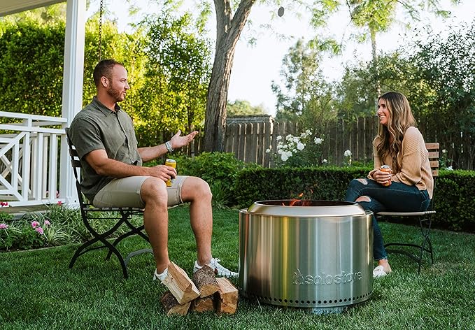 Solo Stove Yukon 27 Inch Smokeless Fire Pit with Removable Ash Pan - Wood Burning Portable