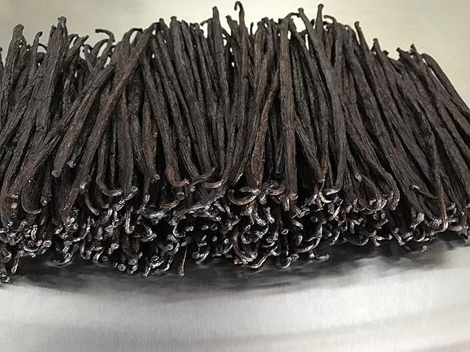 2oz Grade B Organic Madagascar Vanilla Beans for extract. Certified USDA Organic. 5"-7" by
