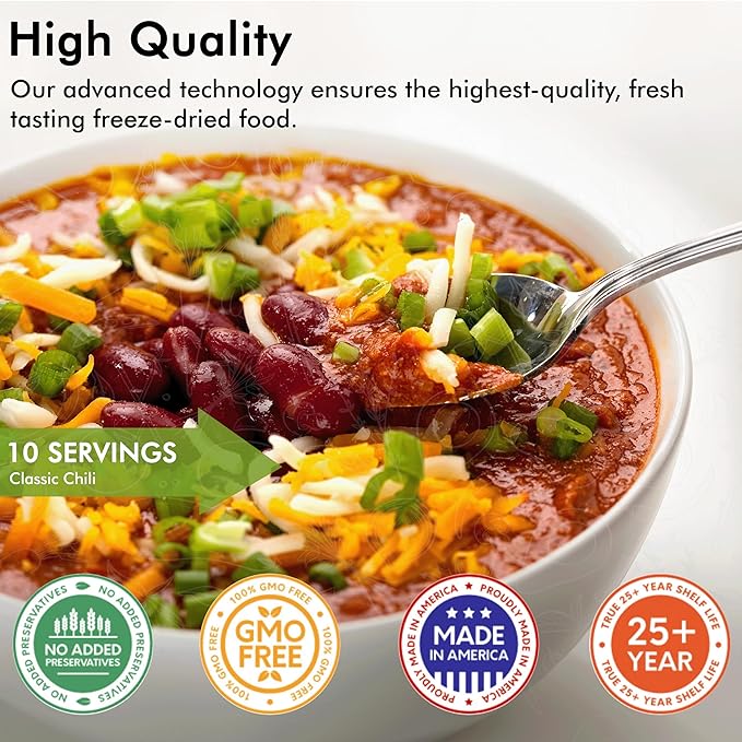 Numanna Grab-n-Go Bucket 80 Servings, 12 lbs | Freeze-Dried Premade Meals | 25+ Year Shelf Life |