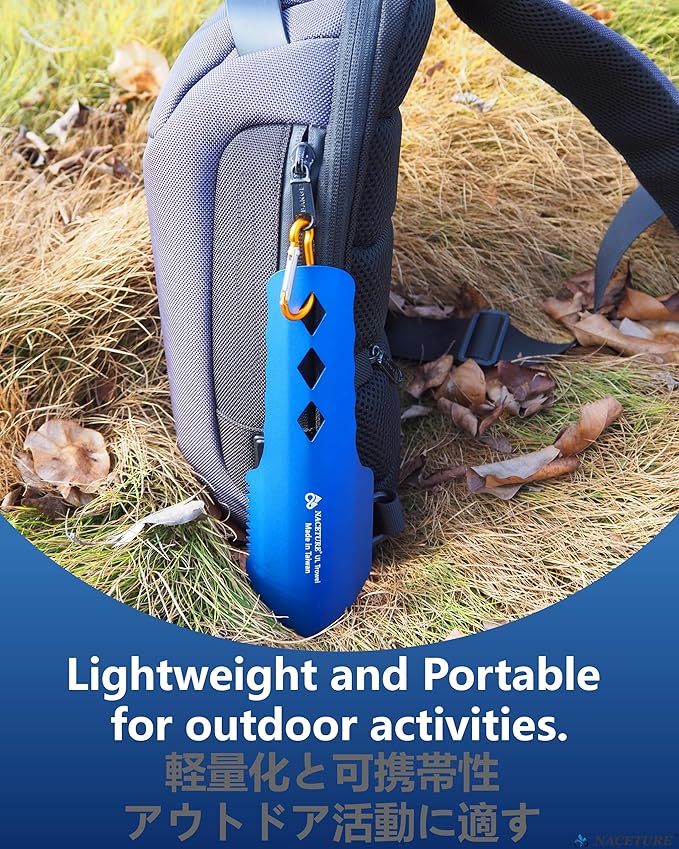 NACETURE Ultralight Backpacking Trowel Aluminum Shovel Small Potty Multitool with Longer Handle