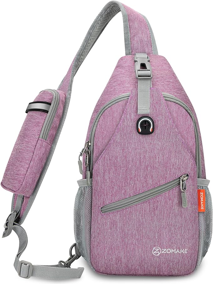 ZOMAKE Sling Bag,Small Crossbody Sling Backpack,Water Resistant Shoulder Daypack for Travel,Anti