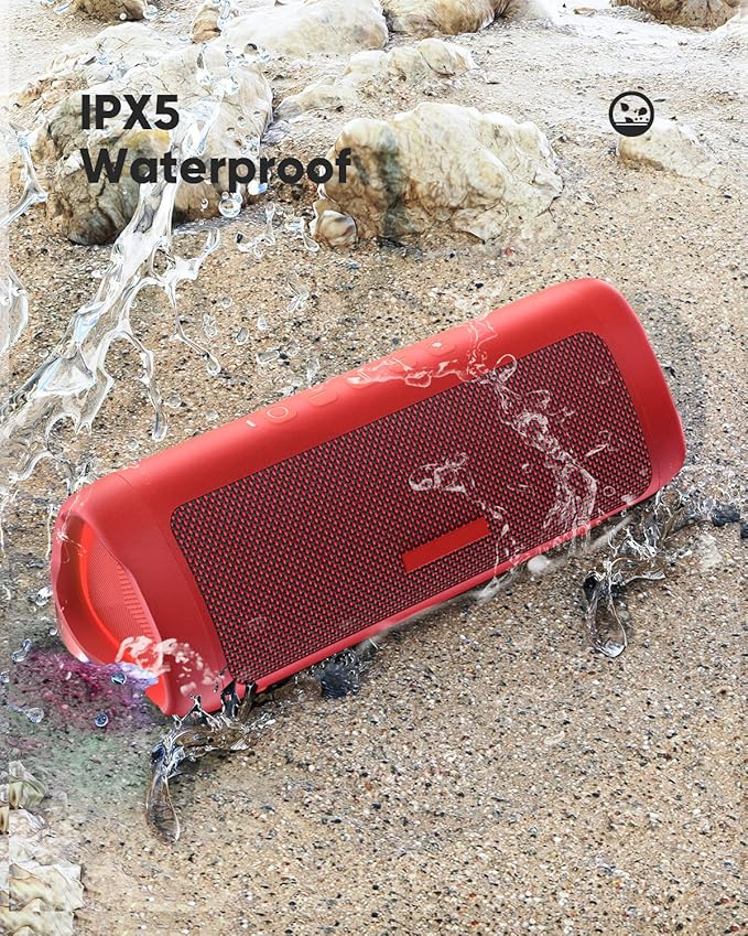 Bluetooth Speaker with HD Sound, Portable Wireless, IPX5 Waterproof, Up to 20H Playtime, TWS