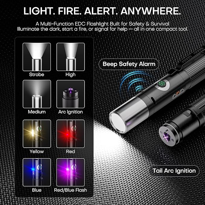 Pen Light Flashlight Rechargeable 600 Lumens,7-Mode Zoomable EDC Led Flashlights with Magnetic