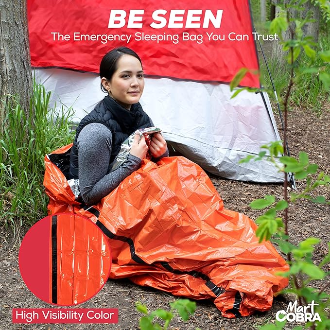 Emergency Sleeping Bag 3 Pack | for Survival Gear and Supplies Life Bivy Sack Waterproof Mylar