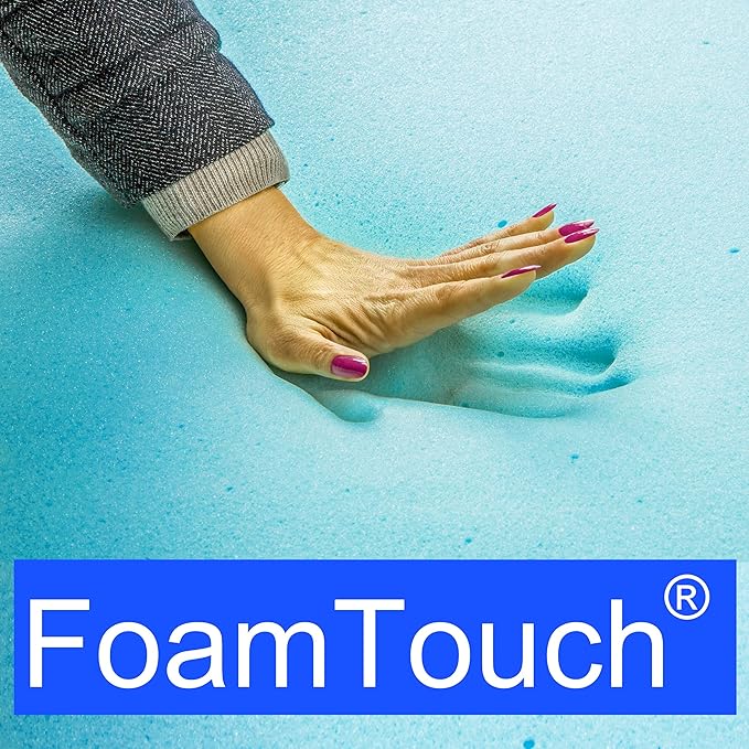 FoamTouch 4" Height x 28" Width x 75" Length Camper/RV bunk Mattress with Gel Memory Foam -No Cover