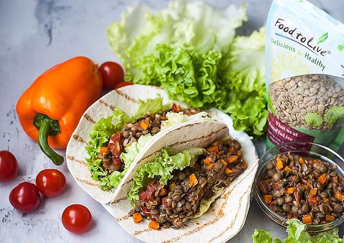 Food to Live - Whole Red Lentils, 4 Pounds ??Dry Raw Lentils, Sproutable, Vegan, Kosher, Bulk.