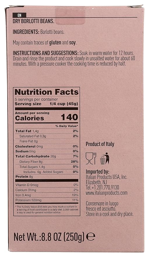 Cordero Borlotti Beans, 8.8 Oz